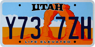 UT license plate Y737ZH