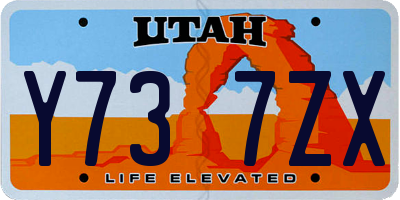 UT license plate Y737ZX