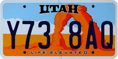 UT license plate Y738AQ