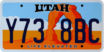 UT license plate Y738BC