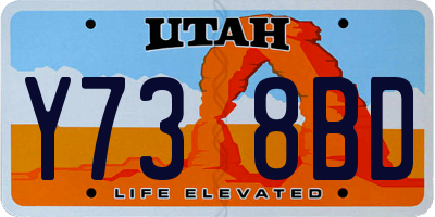 UT license plate Y738BD