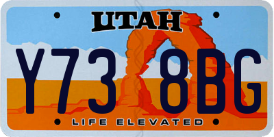 UT license plate Y738BG