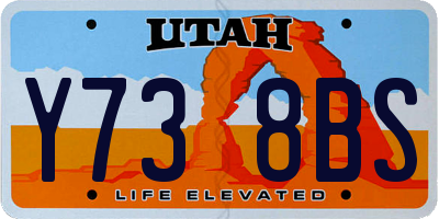 UT license plate Y738BS