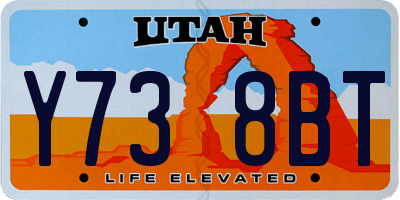 UT license plate Y738BT