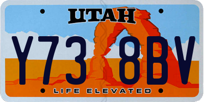 UT license plate Y738BV