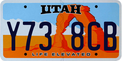 UT license plate Y738CB