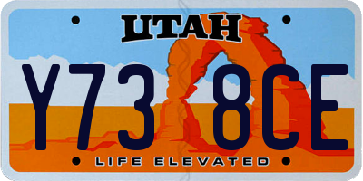 UT license plate Y738CE
