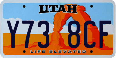 UT license plate Y738CF