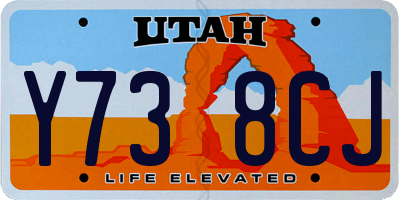 UT license plate Y738CJ