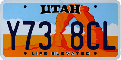 UT license plate Y738CL