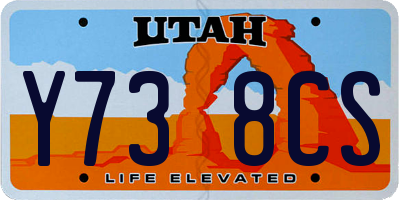 UT license plate Y738CS
