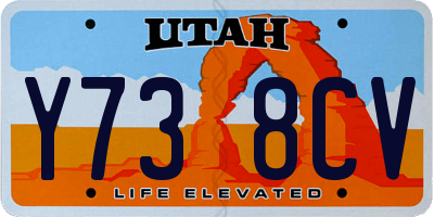 UT license plate Y738CV
