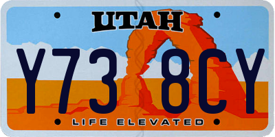 UT license plate Y738CY