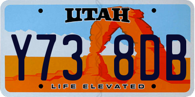 UT license plate Y738DB