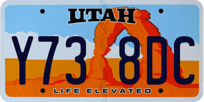 UT license plate Y738DC
