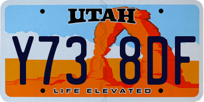 UT license plate Y738DF