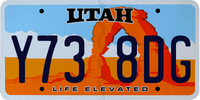 UT license plate Y738DG