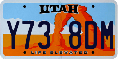 UT license plate Y738DM