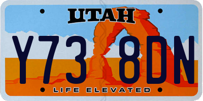 UT license plate Y738DN