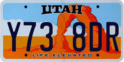 UT license plate Y738DR