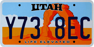 UT license plate Y738EC