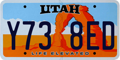 UT license plate Y738ED