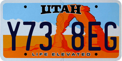 UT license plate Y738EG