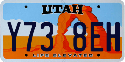 UT license plate Y738EH