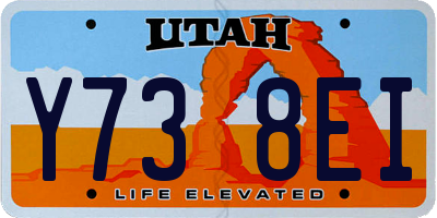 UT license plate Y738EI