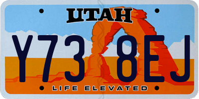 UT license plate Y738EJ