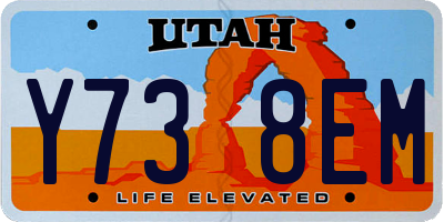 UT license plate Y738EM