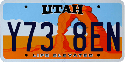 UT license plate Y738EN