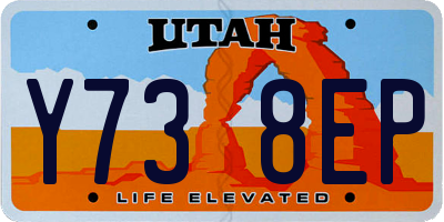 UT license plate Y738EP