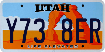 UT license plate Y738ER