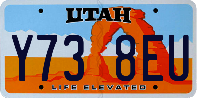 UT license plate Y738EU