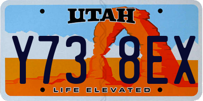 UT license plate Y738EX