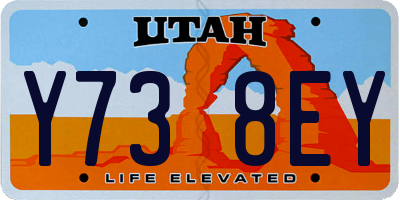UT license plate Y738EY