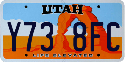 UT license plate Y738FC