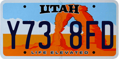 UT license plate Y738FD
