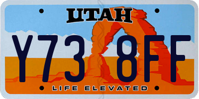 UT license plate Y738FF