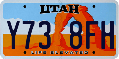 UT license plate Y738FH