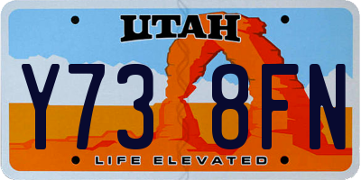 UT license plate Y738FN