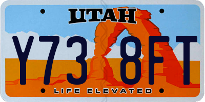 UT license plate Y738FT