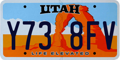 UT license plate Y738FV