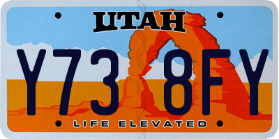 UT license plate Y738FY