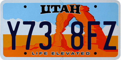 UT license plate Y738FZ