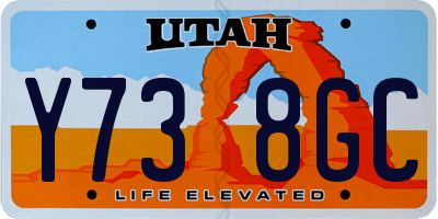 UT license plate Y738GC