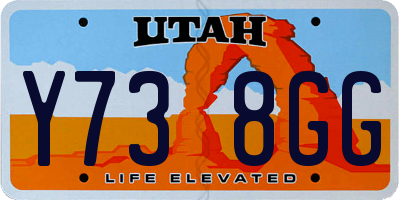 UT license plate Y738GG