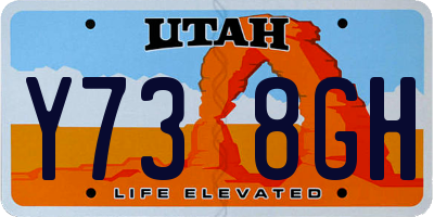 UT license plate Y738GH