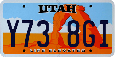 UT license plate Y738GI